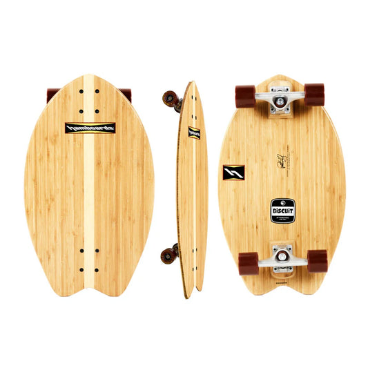 Hamboards Biscuit Shortboard Natural Complete Surfskate 24"