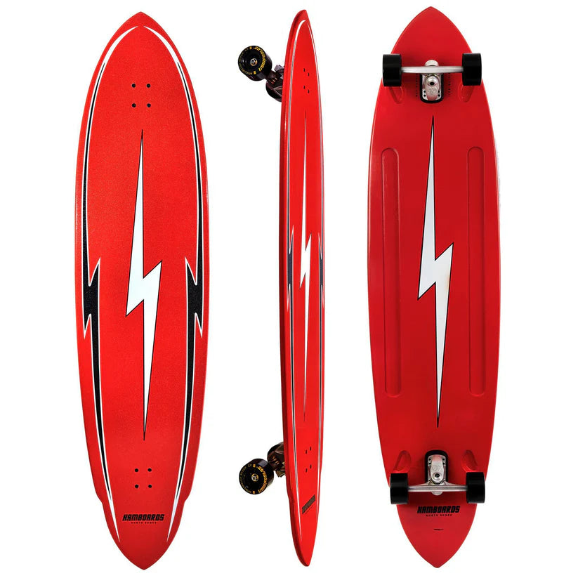 Hamboards Pinger North Shore Red Complete SurfSkate 67"