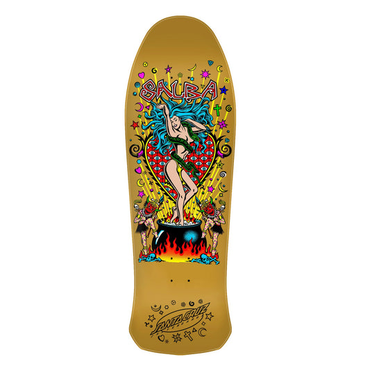 Santa Cruz Salba Witch Doctor Reissue Gold Skateboard Deck 10.4"