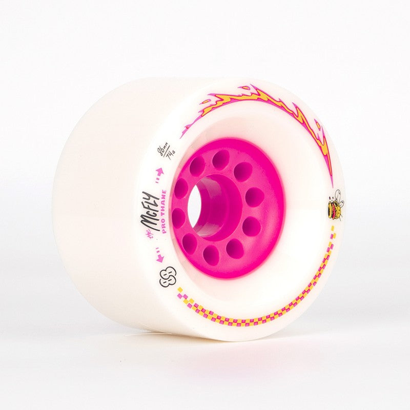 Rodas de Skate 88 Wheel MCFly Pro White Longboard 86MM 74A