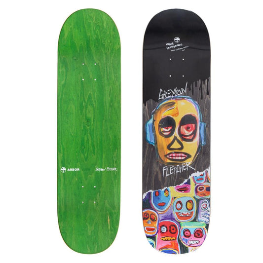 Arbor Greyson Faces Skateboard Deck 8.625"