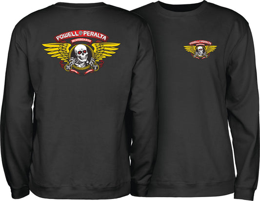 Powell Peralta Crew Sweatshirt Winged Ripper Black