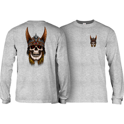 Longsleeve Powell Peralta Andy Anderson Skull - Athletic Heather