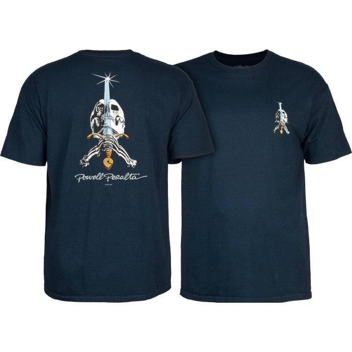 Powell Peralta Skull & Sword T-Shirt - Navy