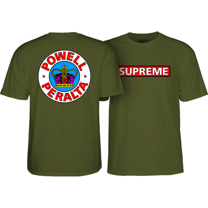 Powell Peralta Supreme T-Shirt - Military Green