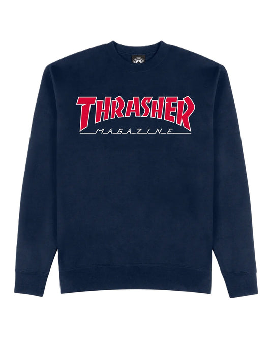 Sweat Crew Thrasher Outlined Navy