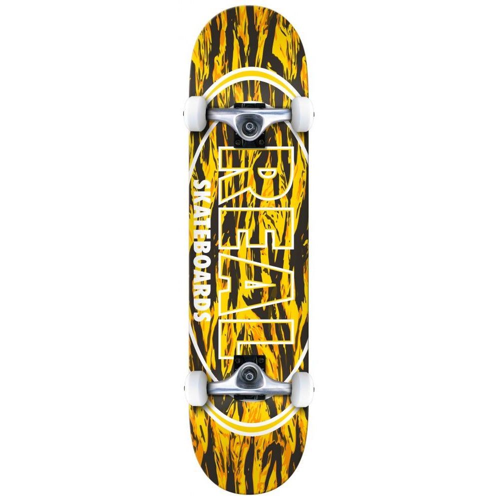 Real Stealth Oval Yellow Complete Skateboard 7.3"