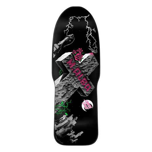 Santa Cruz Malba Tombstone Black Reissue Skateboard Deck 10,24"