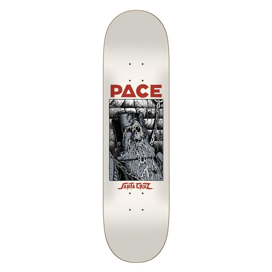 Santa Cruz Pace Dungeon White VX Skateboard Deck 8.25"