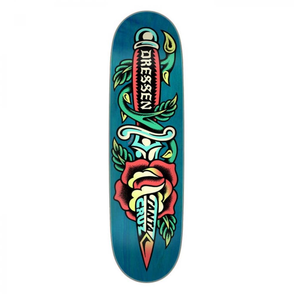 Santa Cruz Dressen Rose Dagger Pro Skateboard Deck 8.7"