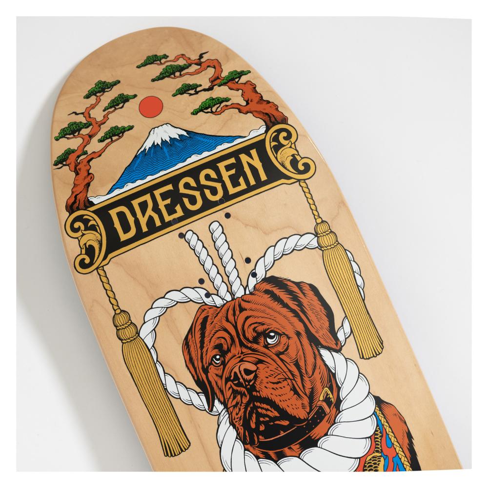 Santa Cruz Dressen Sumo Dog Shaped Skateboard Deck 9.30"