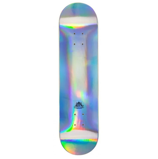 Sushi Pagoda Foil Silver Skateboard Deck 8.0"