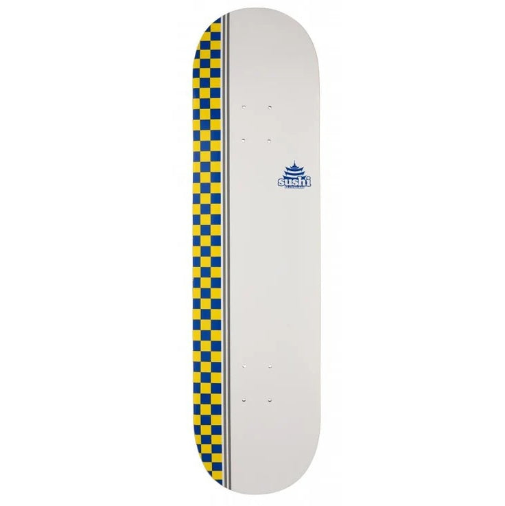 Sushi Checker Logo White Skateboard Deck 8.125"