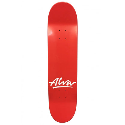 ALVA Scratch Red Skateboard Deck 8,0" (Signed)