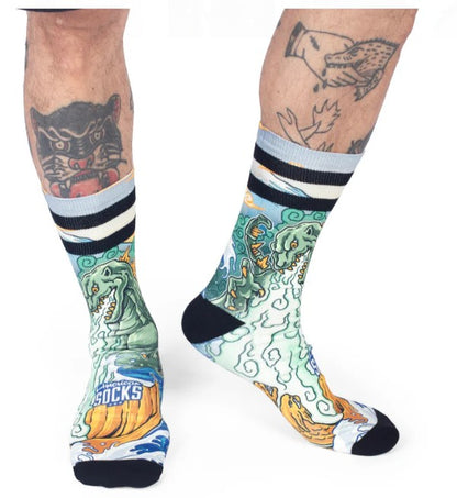 Meias American Socks Alien Kaiju King - Mid High