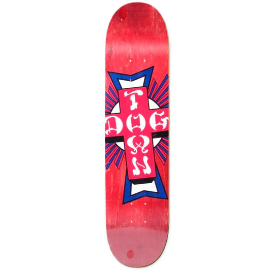 Dogtown Street Cross Logo Red Skateboard Deck 8.0"