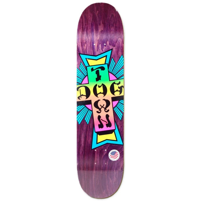 Dogtown Street Cross Logo Neon Skateboard Deck 7.875"