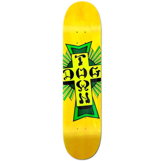 Dogtown Street Cross Logo Yellow Skateboard Deck 9.0"