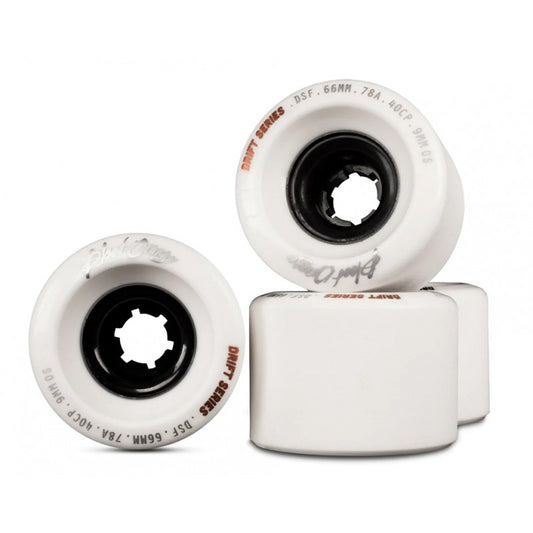 Blood Orange Drift White Longboard Wheels 66MM 78A