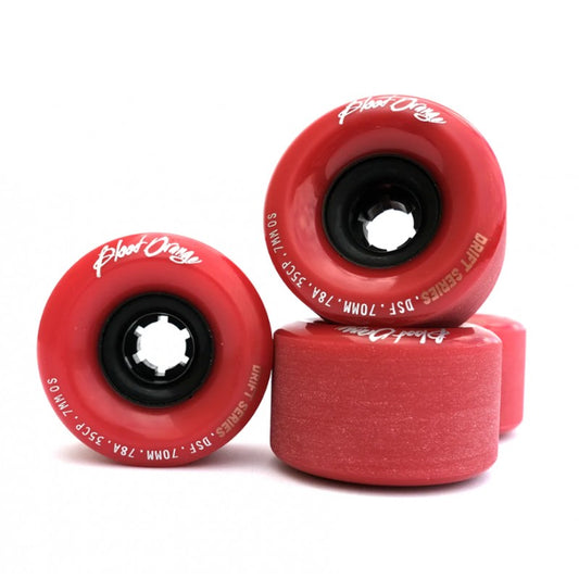 Blood Orange Drift Red Longboard Wheels 70MM 78A