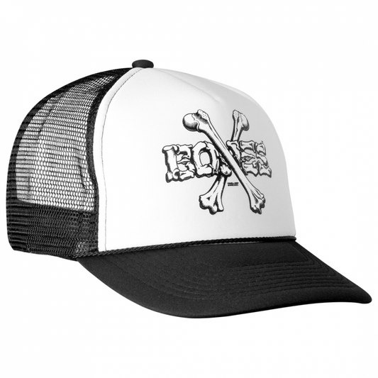 Powell Peralta Cross Bones Trucker Cap - Black/White