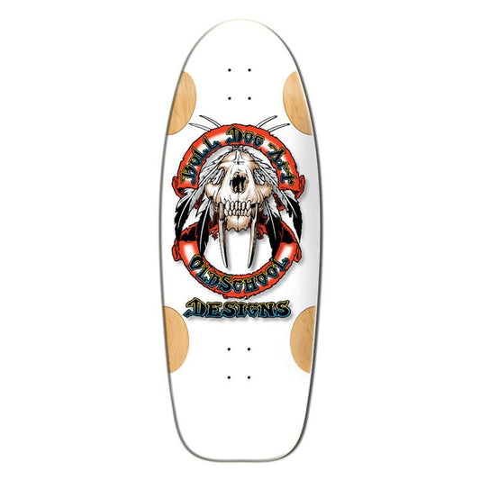 Bulldog Sabertooth Formica Limited Edition Old School White Skateboard Deck 11.875"