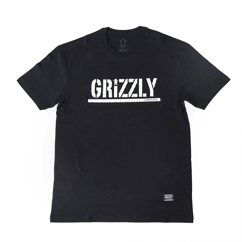 Grizzly Og Stamp Logo T-Shirt Black