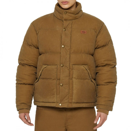 Casaco Dickies Lucas Waxed Puffer Castanho