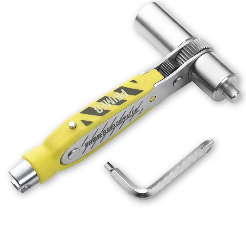 Prime8 Ratchet Yellow Skateboard Wrench