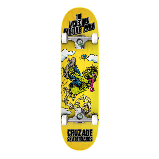 Cruzade The Incredible Farting Man Complete Skateboard 8.25"