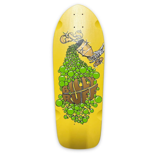 Gordon &amp; Smith Billy Ruff Chalice Yellow Skateboard Deck 10"