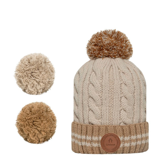 Creamy Gin Cabaia Beanie - Beige