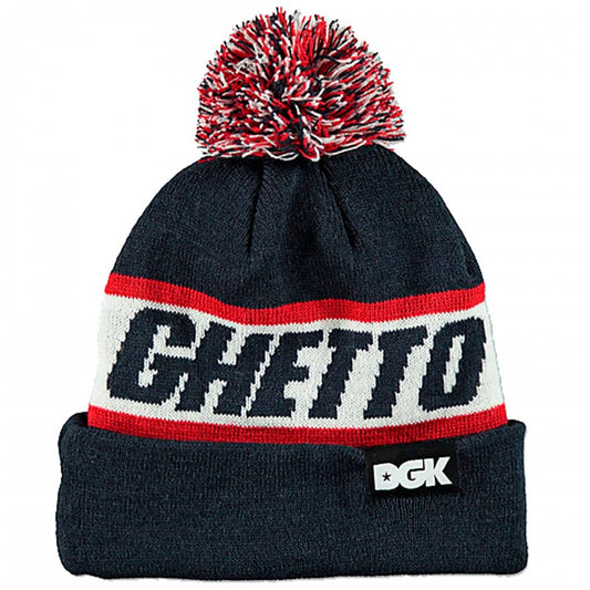 DGK Ghetto Pom Navy Beanie