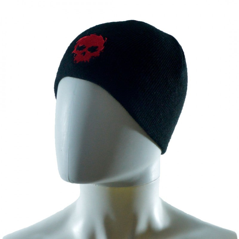 Zero Single Skull Beanie - Black Red