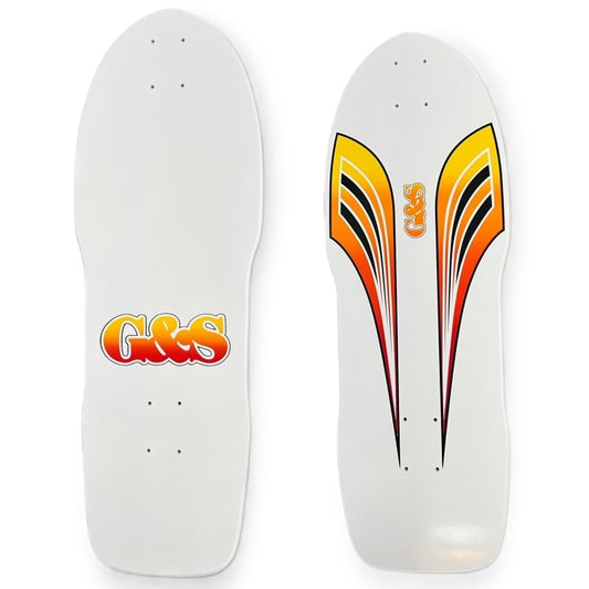 G&S 80's Side-Cut Sunset Fade Reissue White Skateboard Deck 9,70"