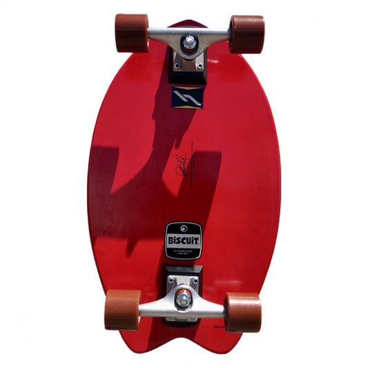 Hamboards Biscuit Red Bolt Shortboard Complete SurfSkate 24"