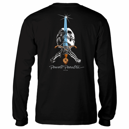 Longsleeve Powell Peralta Skull & Sword - Black