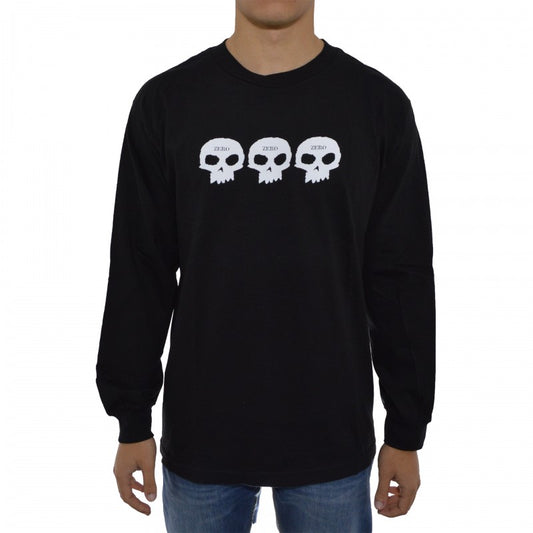 Longsleeve Zero Three Skulls Black