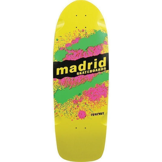 Madrid Marty Explosion Yellow Old School Skateboard Deck 9,875"