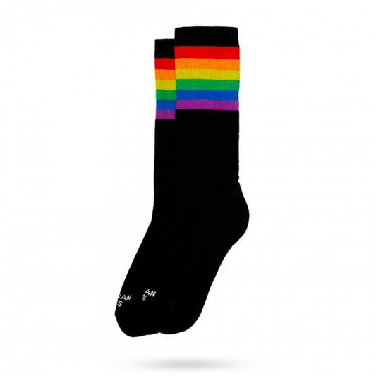 American Socks Rainbow Pride Socks (Black) - Mid High