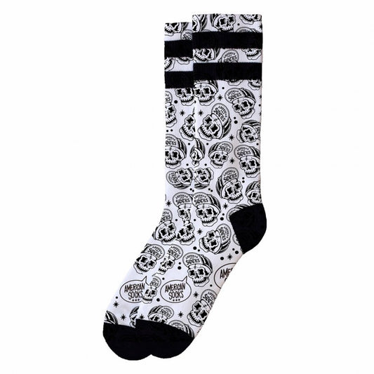 Meias American Socks Skater Skull 22 - Mid High