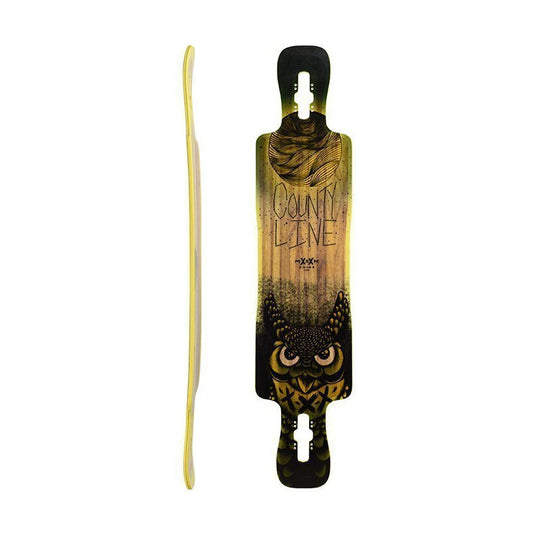 Moonshine County Line Firm Yellow/Natural/Black Longboard Deck 43.75"