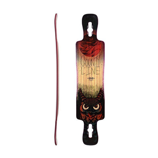 Moonshine County Line Soft Red/Natural/Black Longboard Deck 43.75"