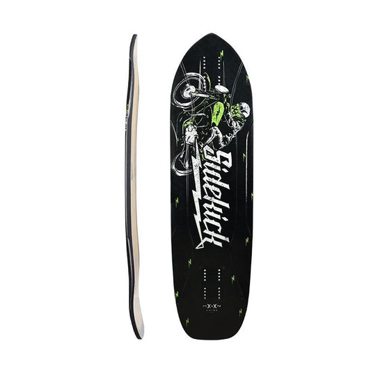 Moonshine Sidekick Black/White Longboard Deck 35"