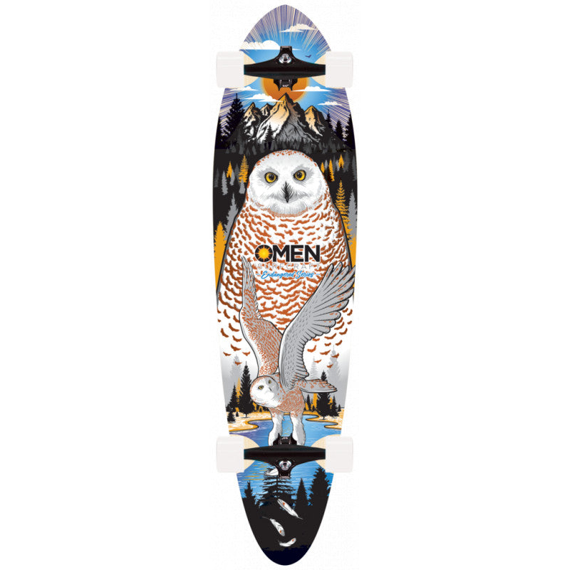 Omen Endangered Snowy Owl Complete Longboard 38"