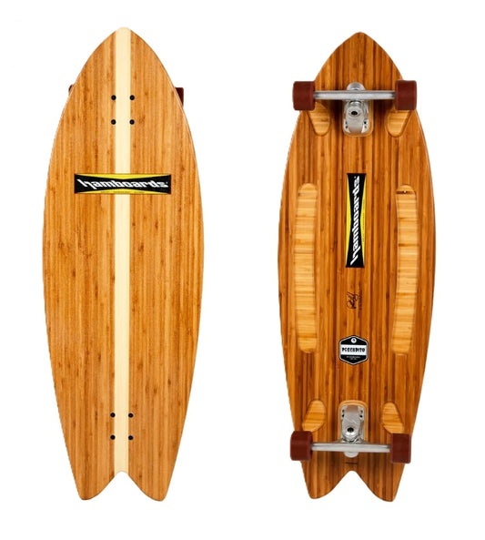 Hamboards Pescadito Bamboo SurfSkate Complete 43"