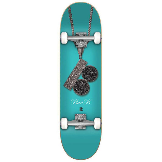 Plan B Team Chain Blue Complete Skateboard 8.0"