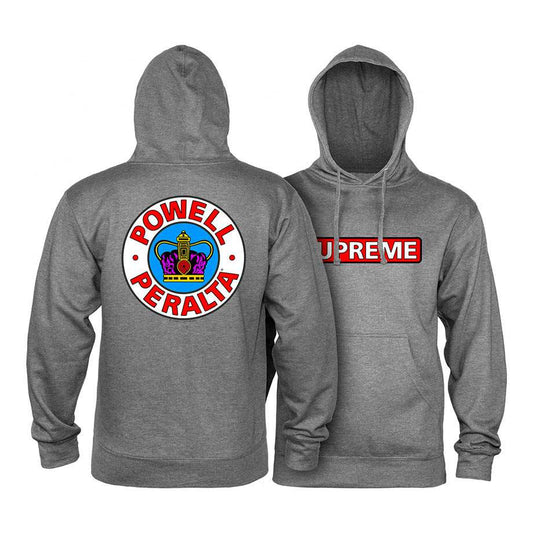 Powell Peralta Supreme Sweat Hood - Gunmetal Heather