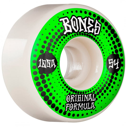 Bones 100s 15 Formula V4 Wide White Wheels - 54mm