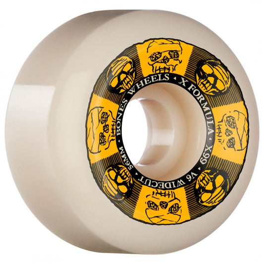 Bones Black & Gold X-Formula™ (XF) V6 Wide-Cut 56mm 99A Skateboard Wheels